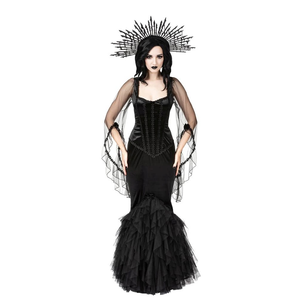 Sinister - 1327 Lange jurk - Zwart